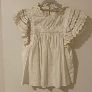 Sea New York Crochet Lace Trim Blouse